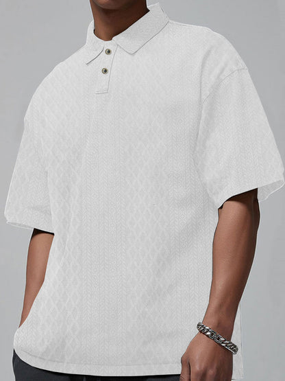 Herren Polohemd Modern Strukturiert Slim Fit