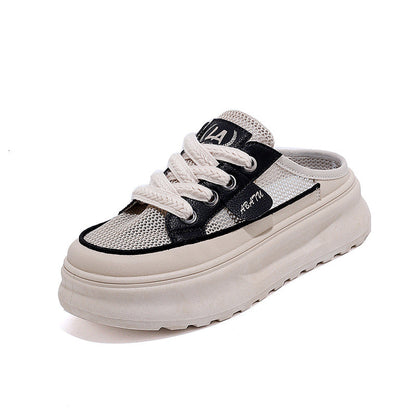 Damen Sneaker Leicht Atmungsaktiv Mesh Weiße Schuhe
