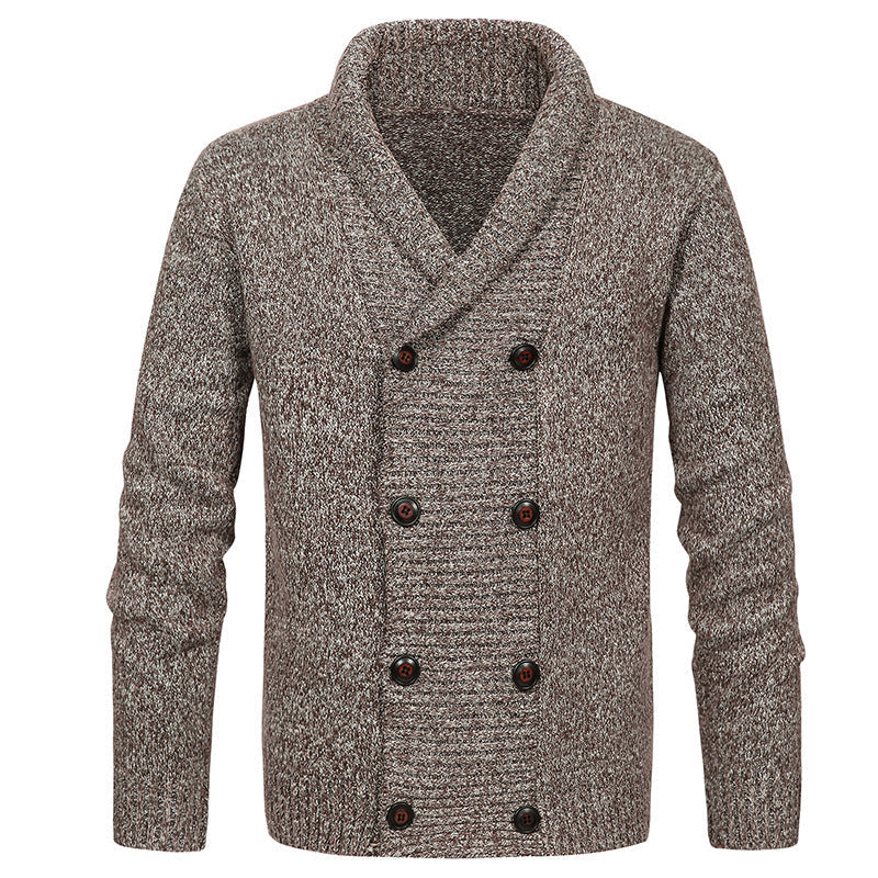 Herren Strickjacke Modern Mit Knöpfen Großes Revers
