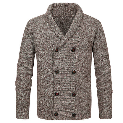 Herren Strickjacke Modern Mit Knöpfen Großes Revers