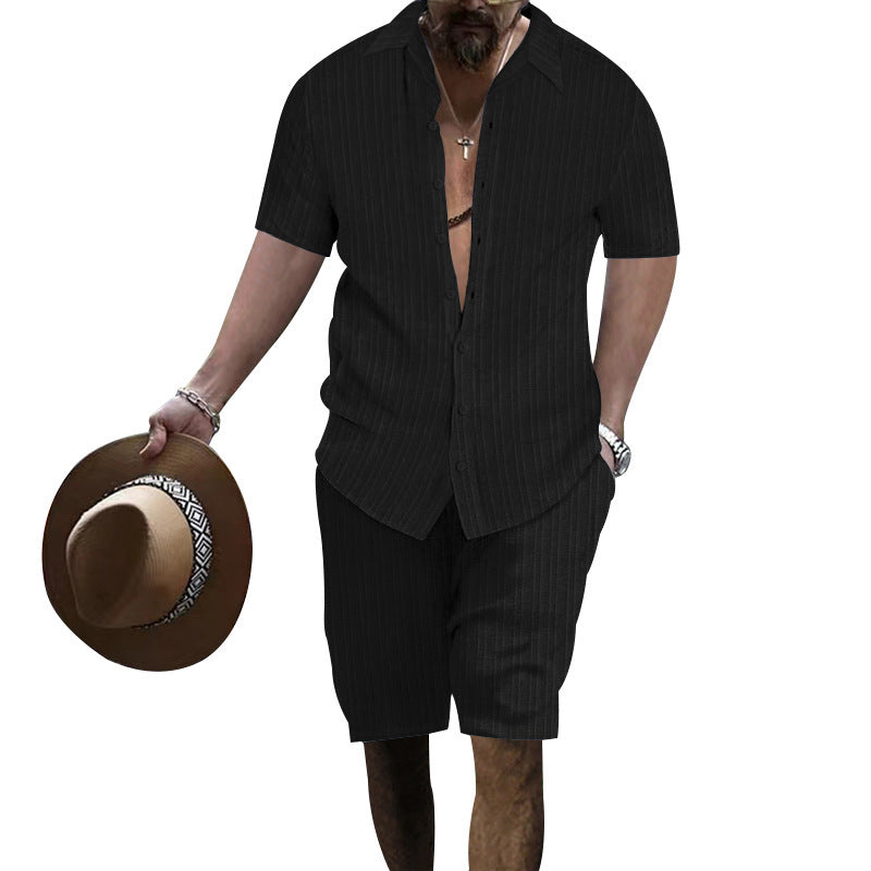 Herren Anzug Streifenlook Modern Freizeit