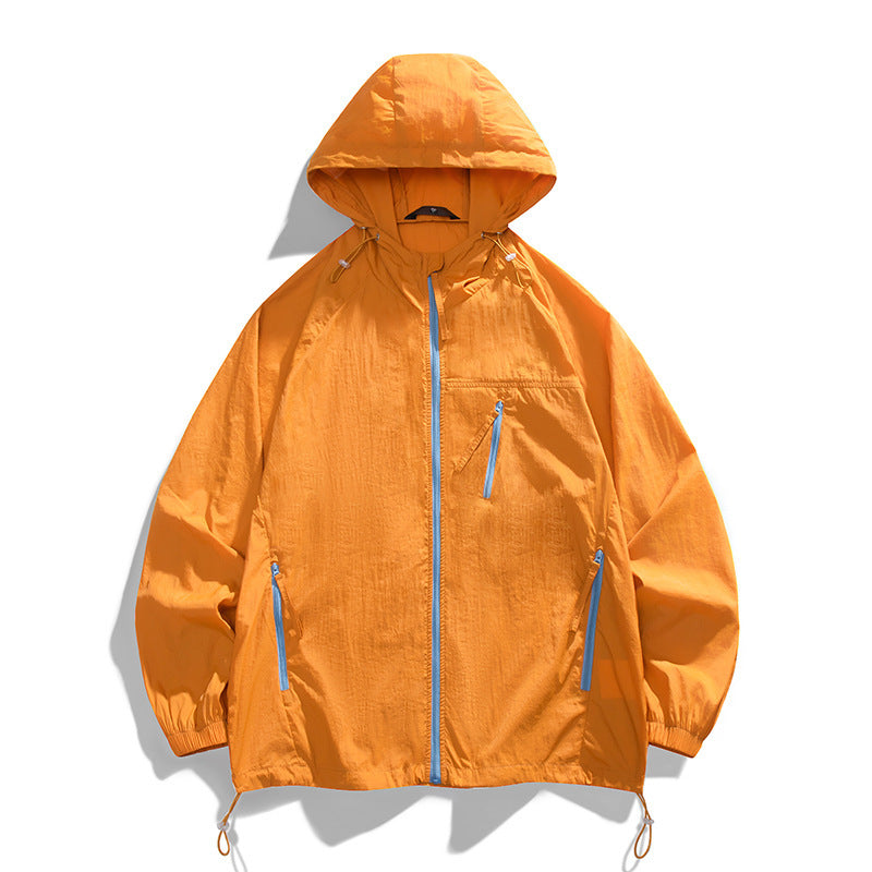 Herren Windjacke Leicht atmungsaktiv mit Taschen