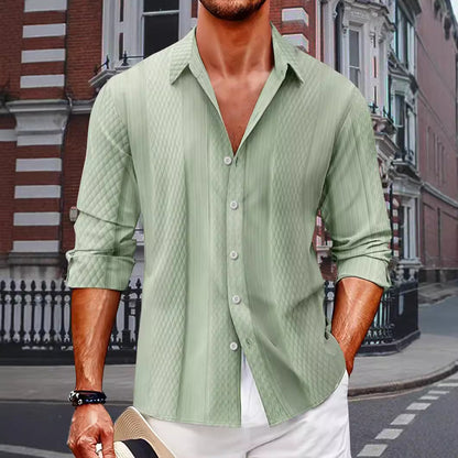 Herren Hemd Slim Fit Leicht Modern