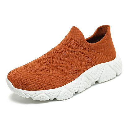 Damen Sneaker Atmungsaktiv Bequem Slip On Sportschuhe