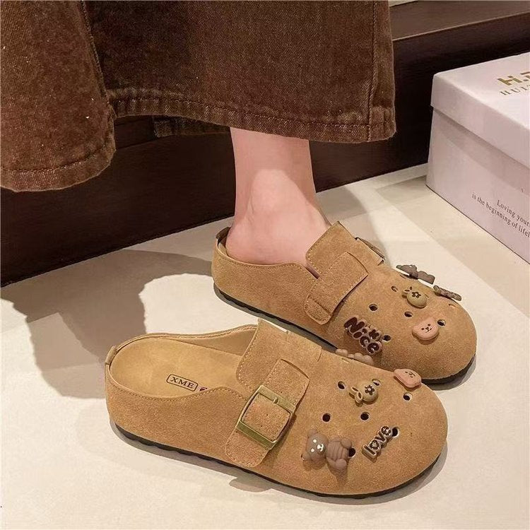 Damen Clogs bequem mit Verzierungen Komfort Schuhe