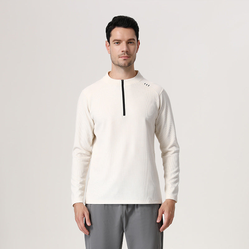 Herren Langarmshirt Sportlich atmungsaktiv mit Reißverschluss