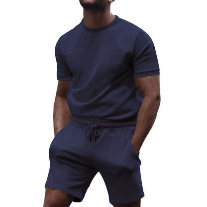 Herren Sportoutfit Rundhals Leicht Elastisch Laufshorts