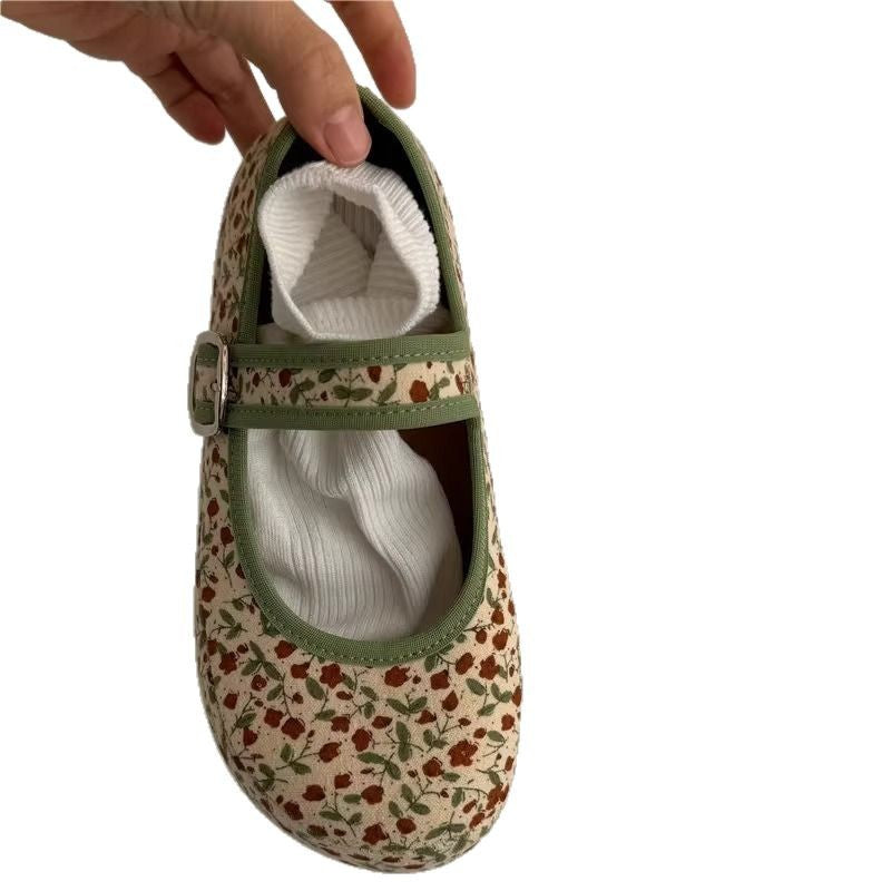 Damen Ballerinas Bequem Weich Riemen Schuhe
