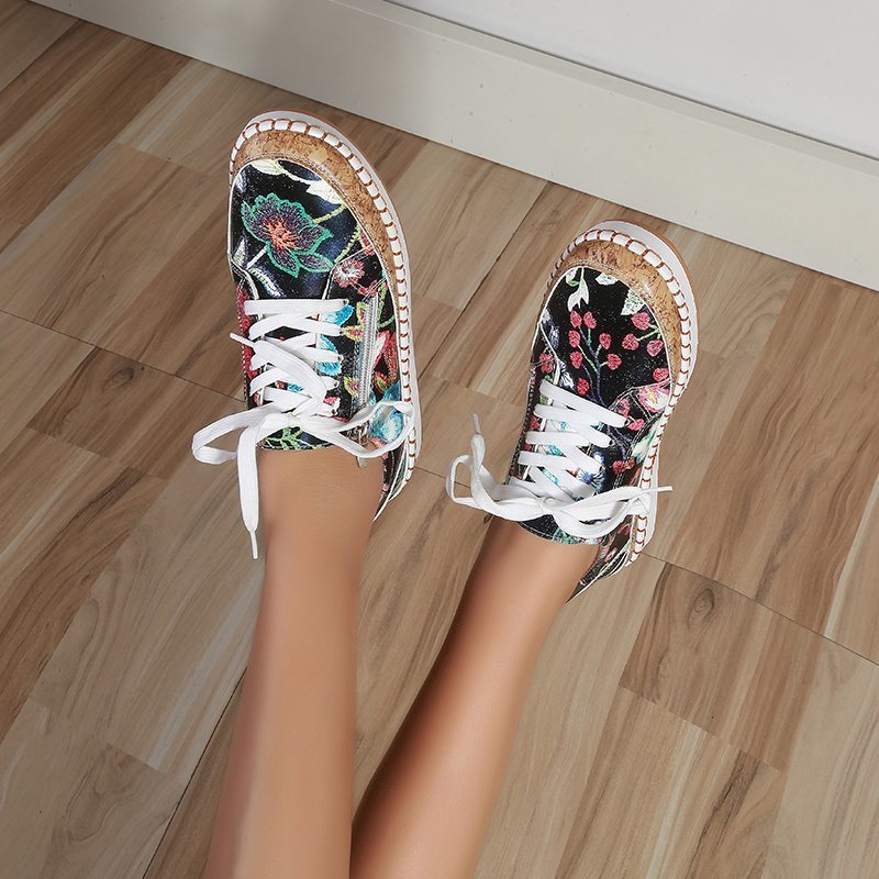 Damen Sneaker Farbenfroh Florales Design