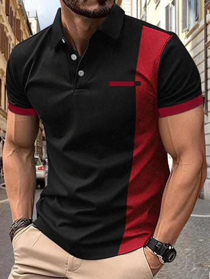 Herren Poloshirt Kurzarm Sportlich Sommer