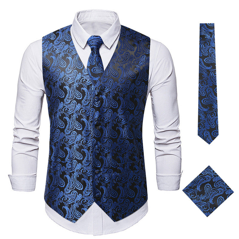 Herren Anzugweste Modern Paisley Muster Elegant