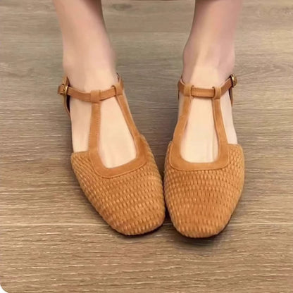 Damen Ballerinas Bequem Flechtmuster Schuhe