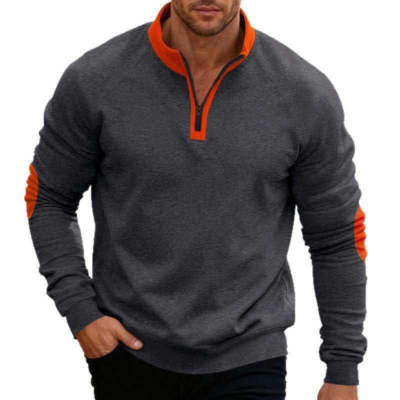 Herren Sweatpullover Stehkragen Sportlich Modern
