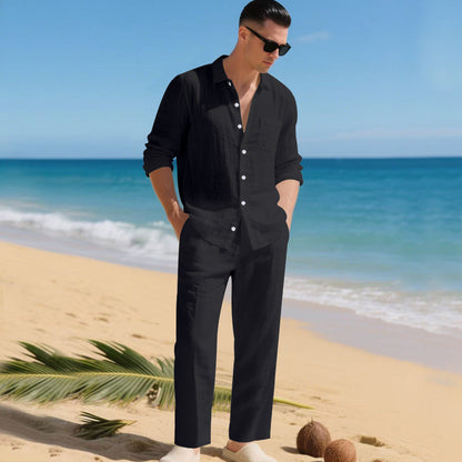 Herren Leinenanzug Leicht Modern Sommer