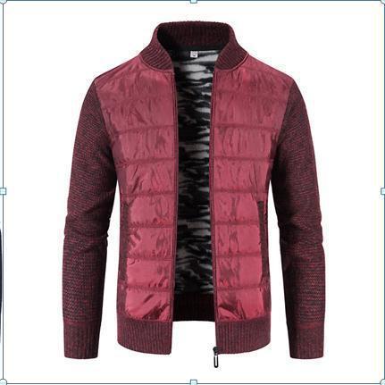 Herren Übergangsjacke Steppjacke Mit Strickdetails Casual