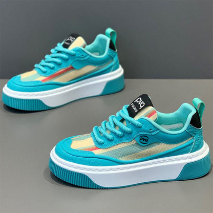 Damen Plateau Sneaker Atmungsaktiv Rutschfest Trendy - BerlinGlamour