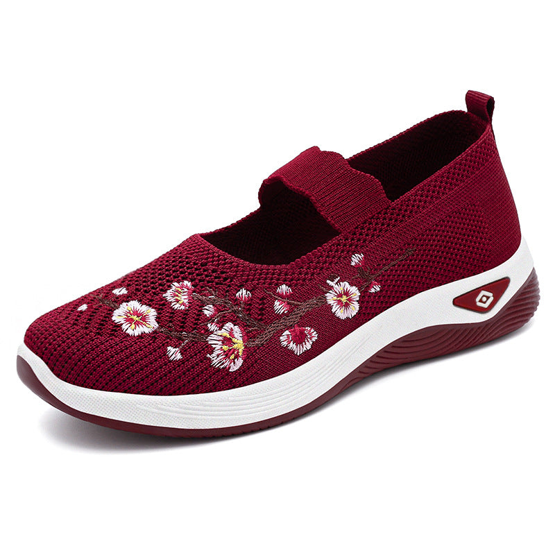 Damen Slip-On Schuhe Atmungsaktiv Modisch Bequem