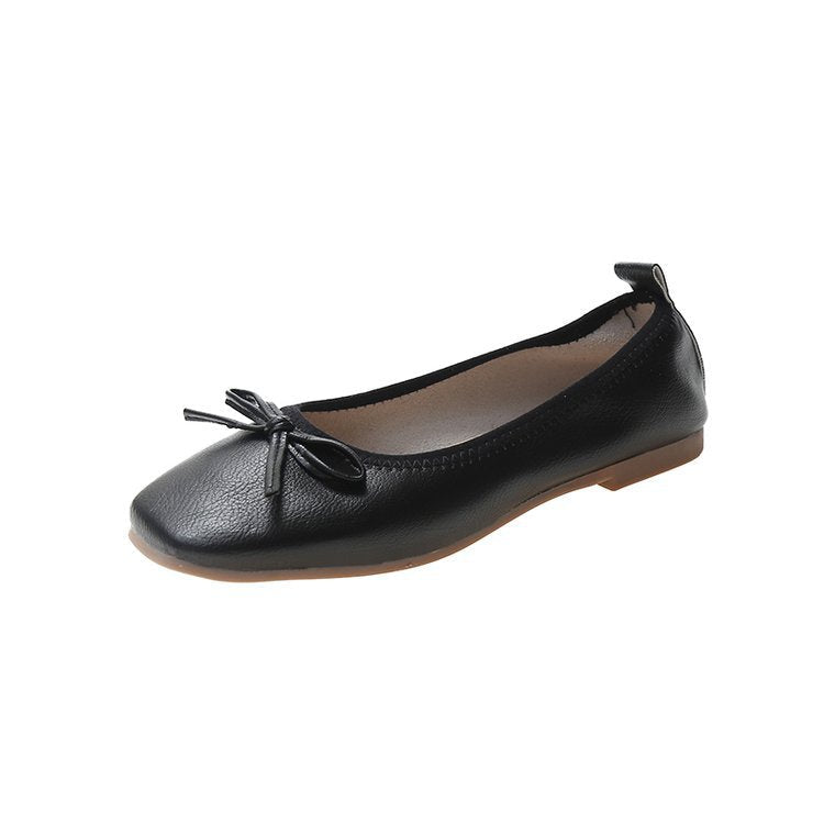 Elegante Damen Ballerinas mit Schleife Hochwertig Leder