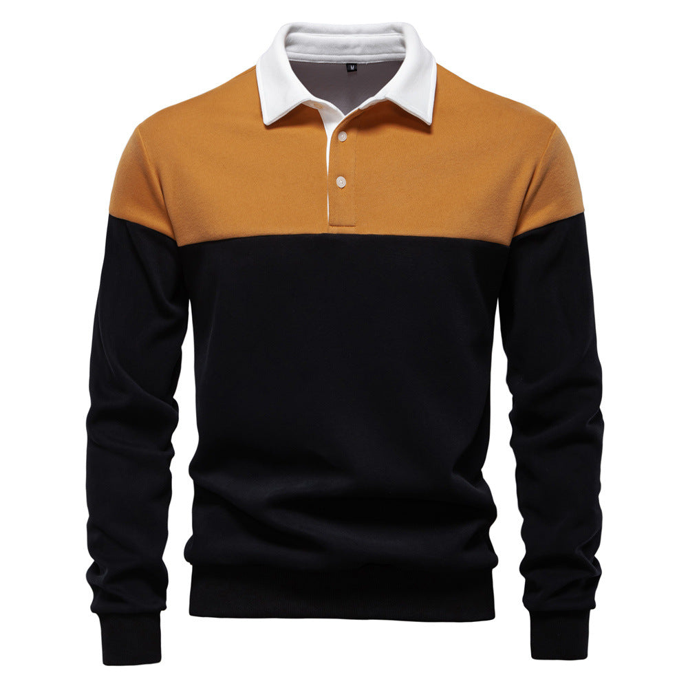 Herren Poloshirt Langarm Modern Farben Hochwertig