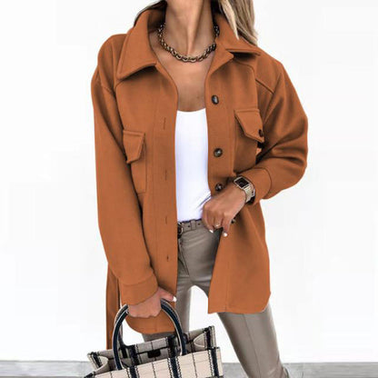 Eleganter Damenmantel mit Gürtel Slim Fit