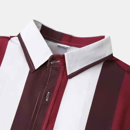 Herren Langarmhemd Modern Streifen Design Slim Fit