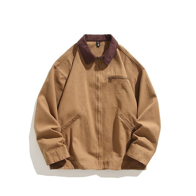 Herren Lederjacke Übergangsjacke Robust Mit Stehkragen - BerlinGlamour