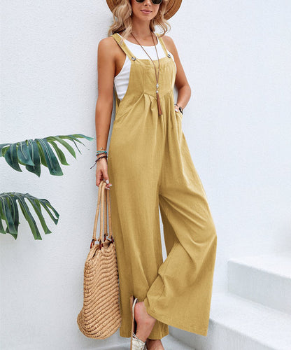 Damen Latzhose Weite Bequem Verstellbar Elegant