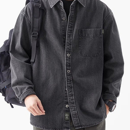 Herren Denim-Jacke Lässig Mit Tasche Modern - BerlinGlamour