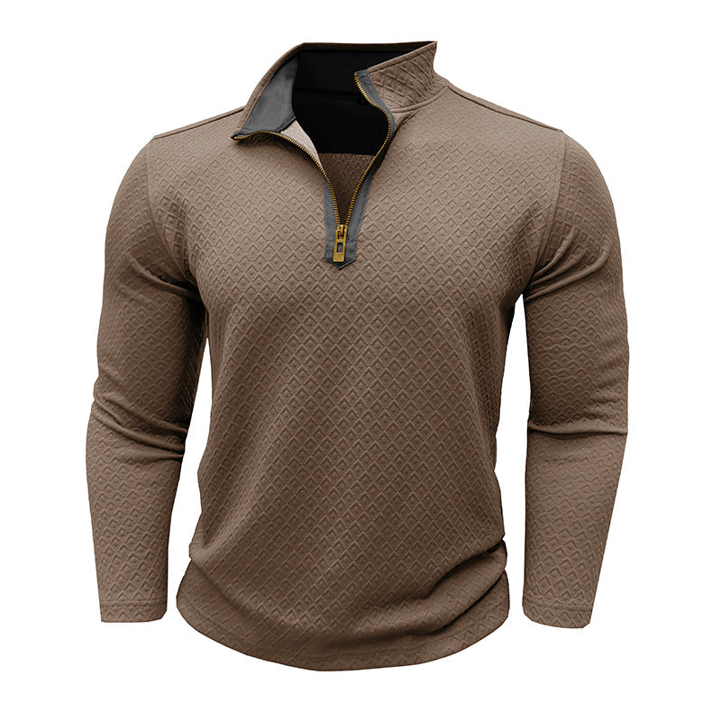Herren Langarm-Pullover Stehkragen Hochwertig Modern