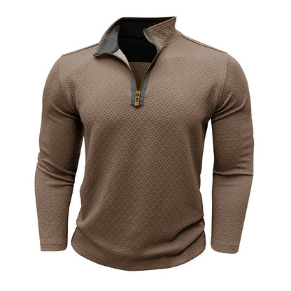Herren Langarm-Pullover Stehkragen Hochwertig Modern