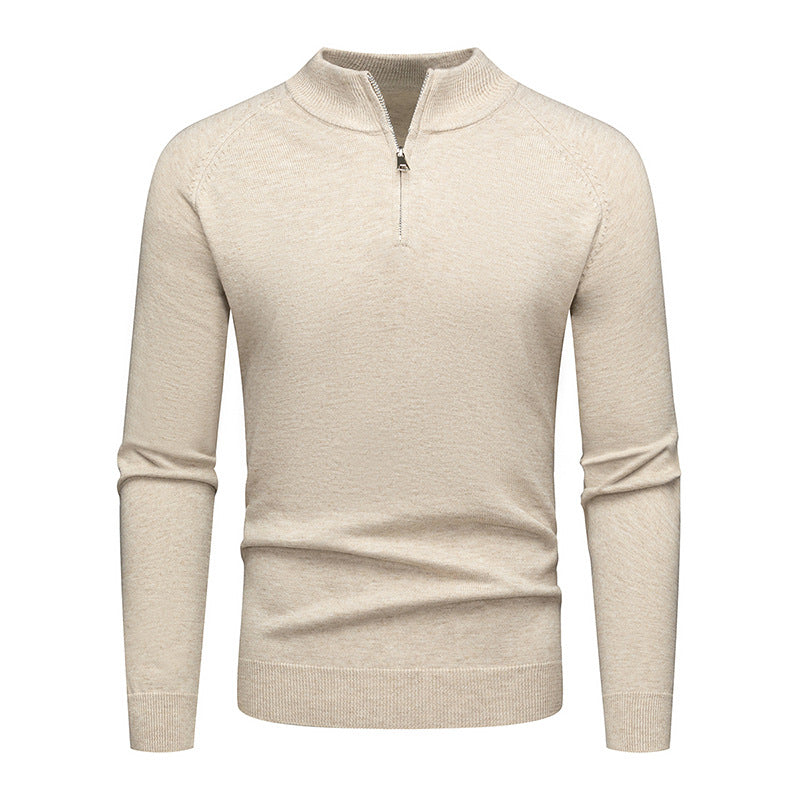 Herren Pullover Modern Kurz Reißverschluss Style - BerlinGlamour