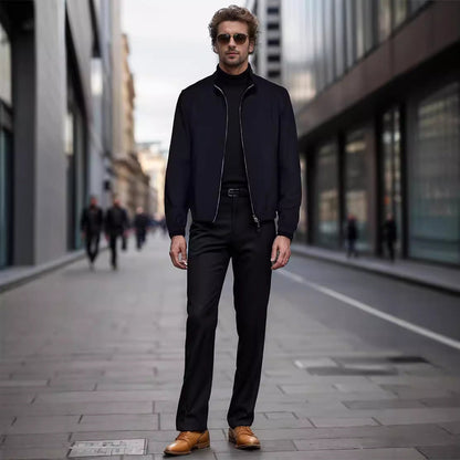 Herren Übergangsjacke Elegant mit Hochkragen Modern