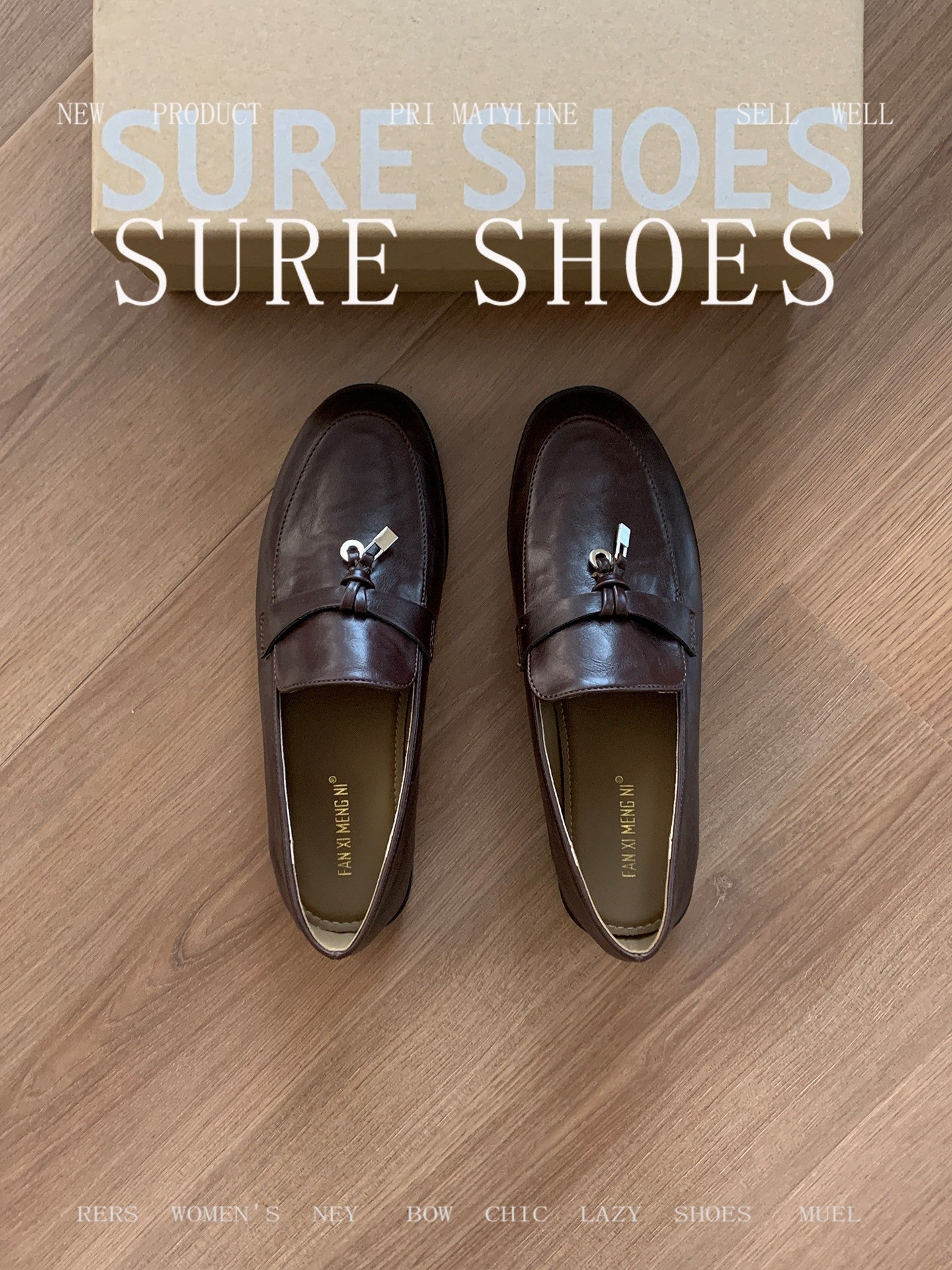 Damen Mokassins Elegante Schnalle Schuhe Modern