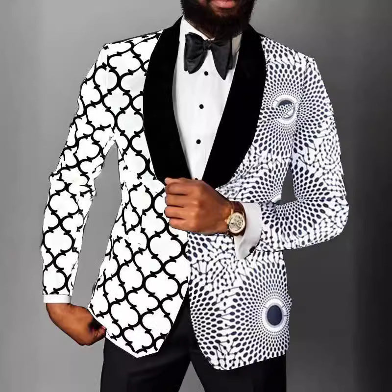 Smoking Herren Elegant Karomuster Schwarz Glamour