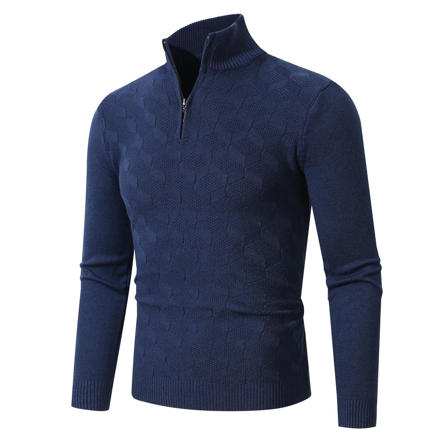 Herren Strickpullover Modern Halbzipp Verschiedene Größen