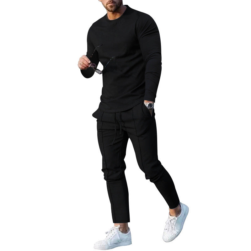 Herren Longsleeve mit stylischen Jogginghosen Modern Sportlich