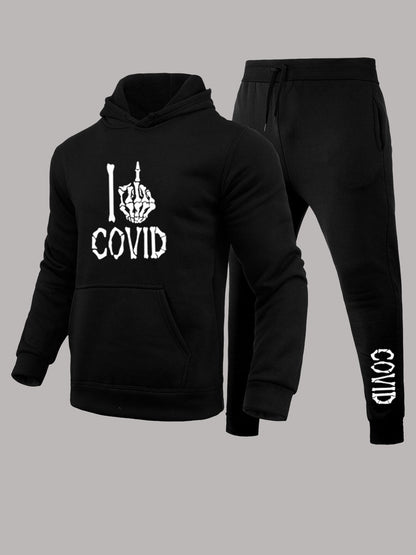 Herren Joggingset Hoodie mit coolem Grafikdruck