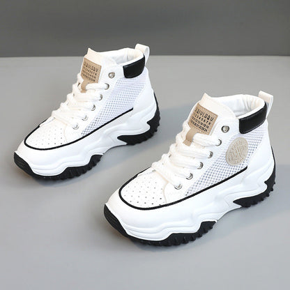 Damen Sneaker Atmungsaktiv Netzstoff Stoßdämpfend Schwarz