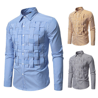 Herren Hemd Langarm Karomuster Modern