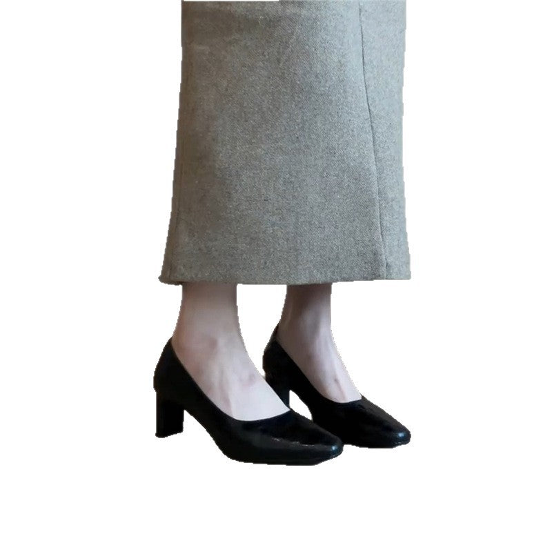 Damen Pumps Komfort Blockabsatz Elegante Schuhe