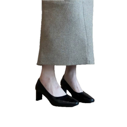 Damen Pumps Komfort Blockabsatz Elegante Schuhe
