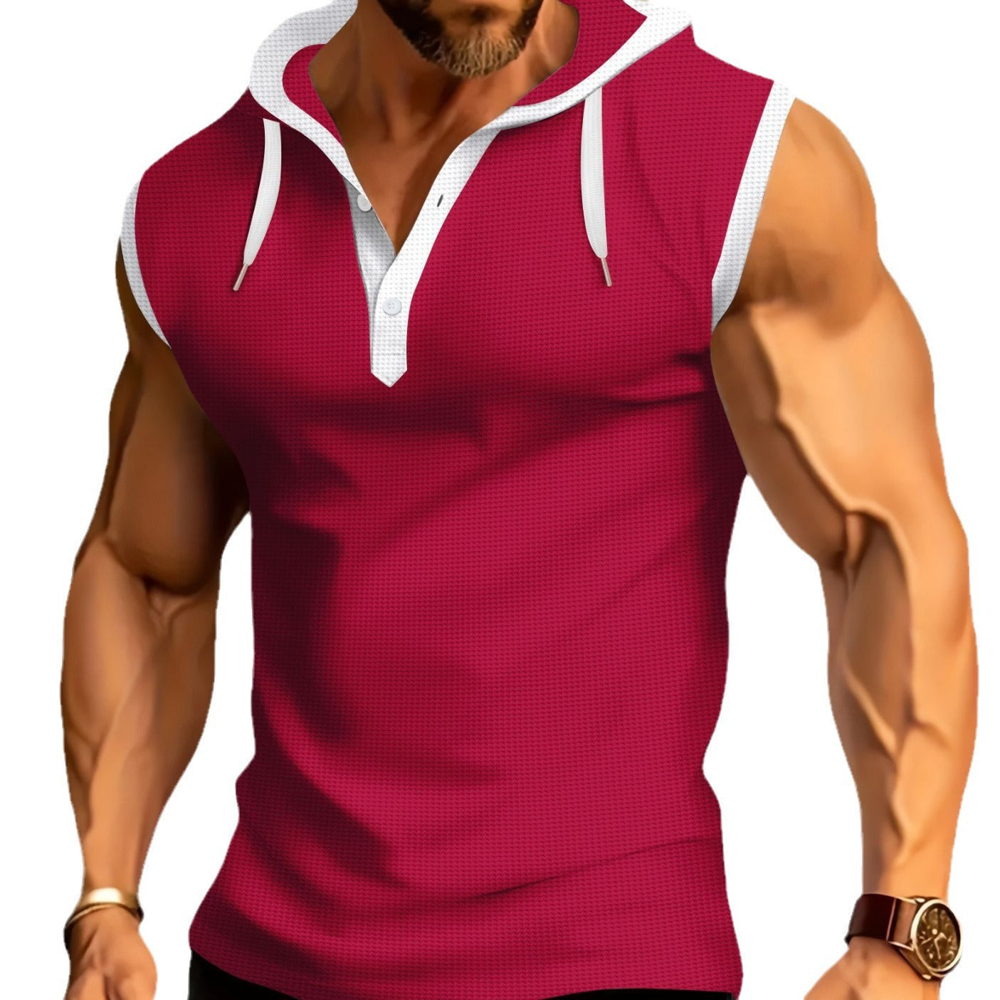 Kurzarm Kapuzen Polo Shirt Sportlich Herren - BerlinGlamour