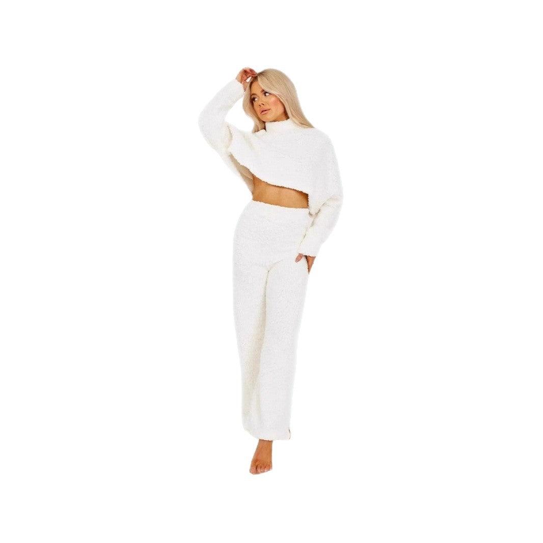 Weiches Damen Plüsch-Set Warm