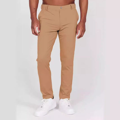 Herren Slim Fit Chino Hose Elastisch Elegant