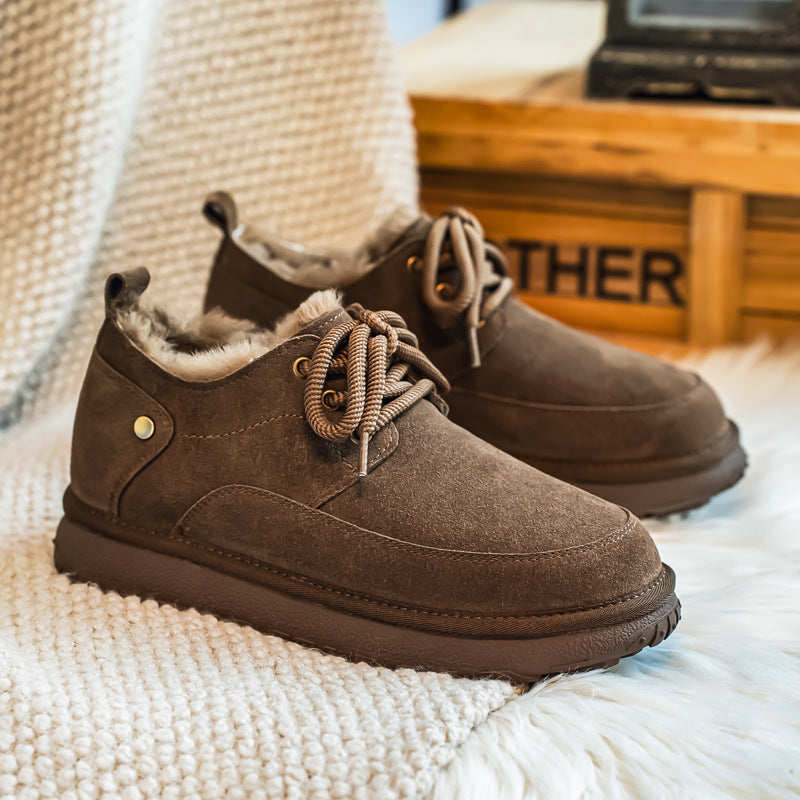 Damen Winterstiefel Bequem Warm mit Plüschfutter