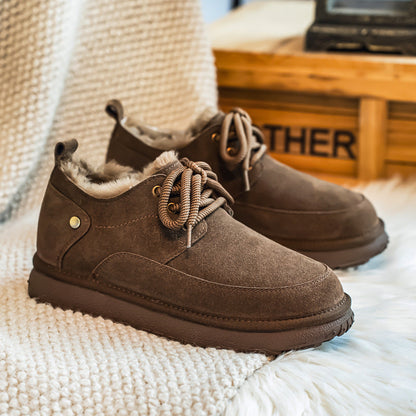 Damen Winterstiefel Bequem Warm mit Plüschfutter
