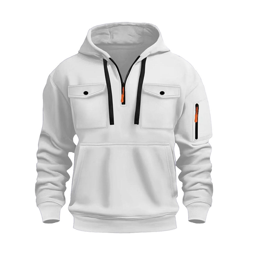 Herren Funktionspullover Warm mit Taschen Outdoor