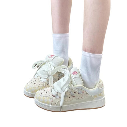 Damen Sneaker Bequem Verspielt Mode Schuhe