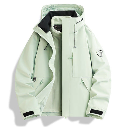 Herren Outdoorjacke Wasserdicht Verstellbares Kapuzen Design