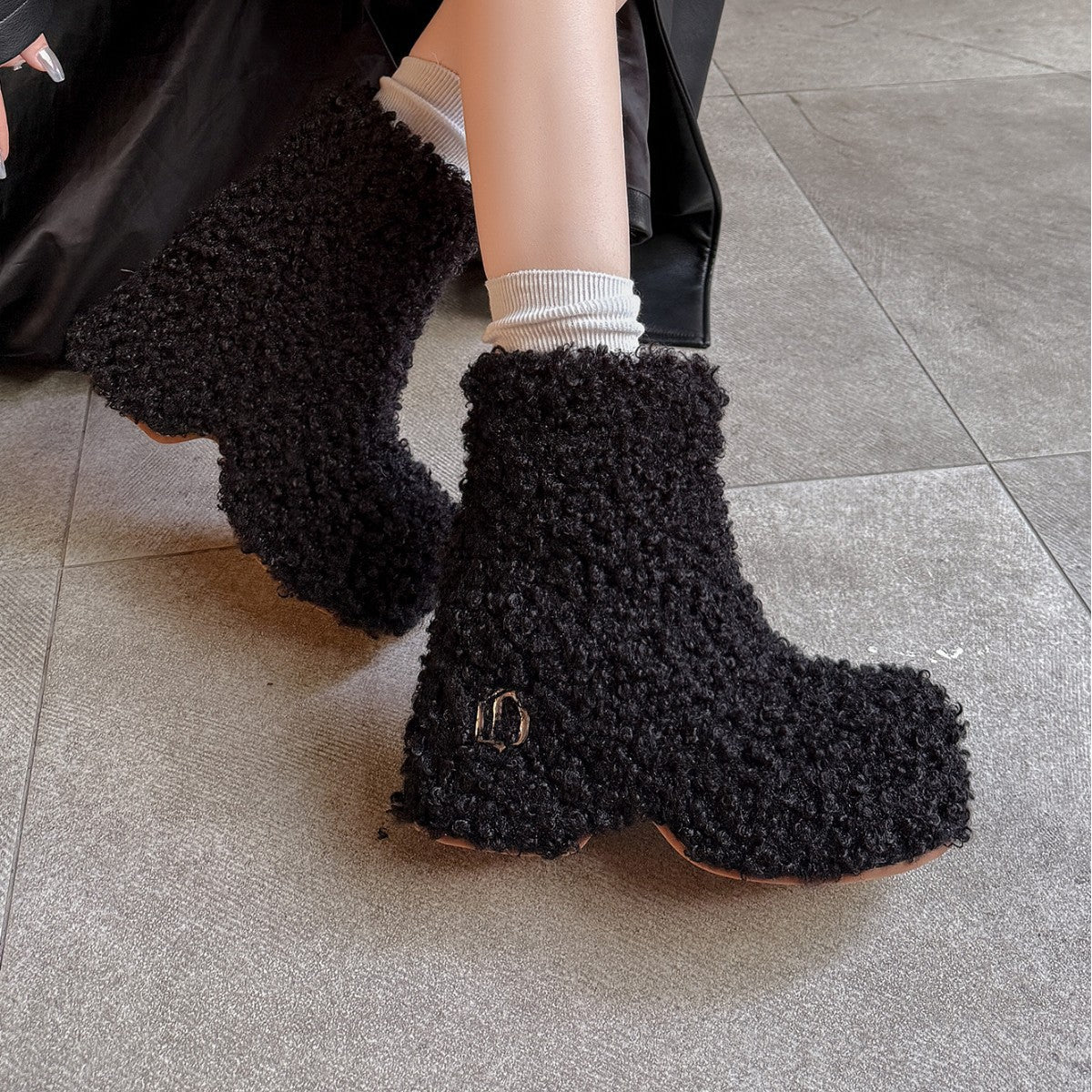 Damen Stiefel Furry Boots Winter Modisch
